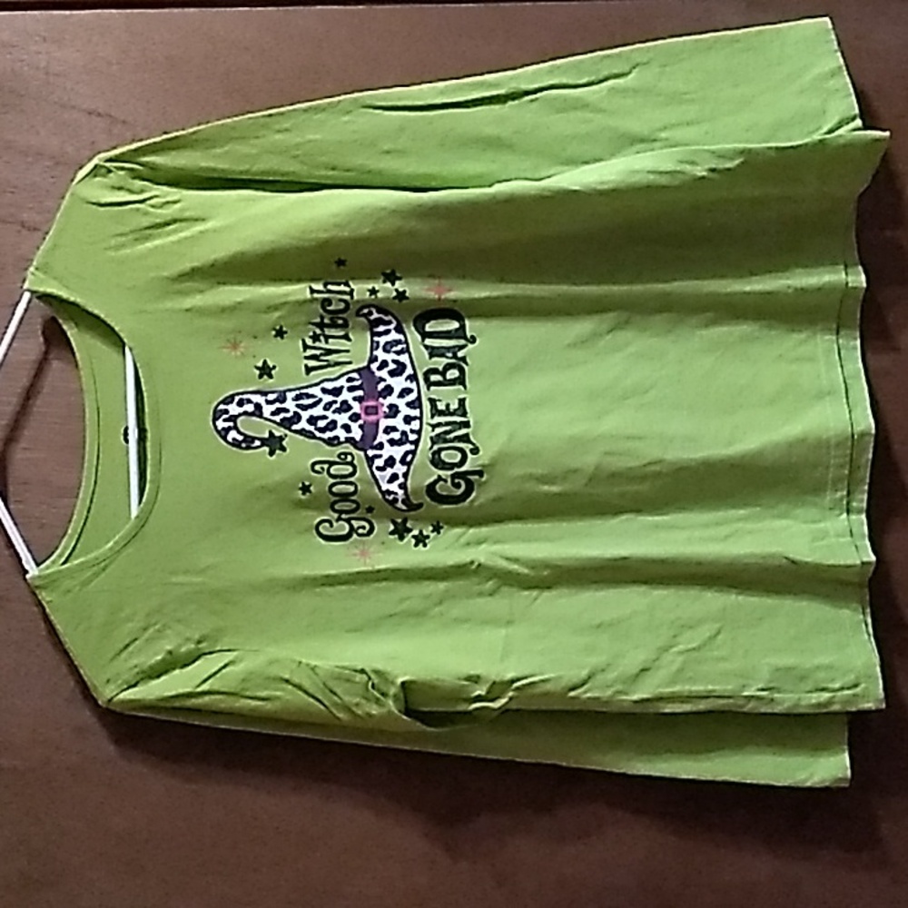 Halloween T-Shirt Lime Green Statement Good Witch Gone Bad